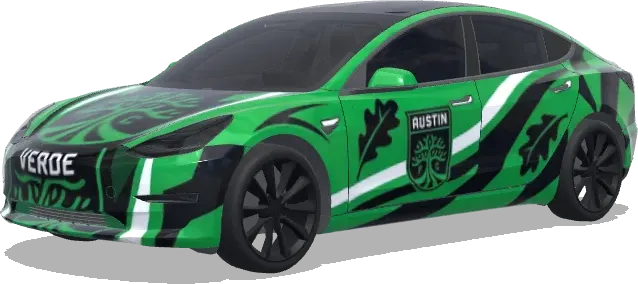 오스틴 FC 축구팀 (Austin Fc Football team car.) – 테슬라 Model 3 랩핑