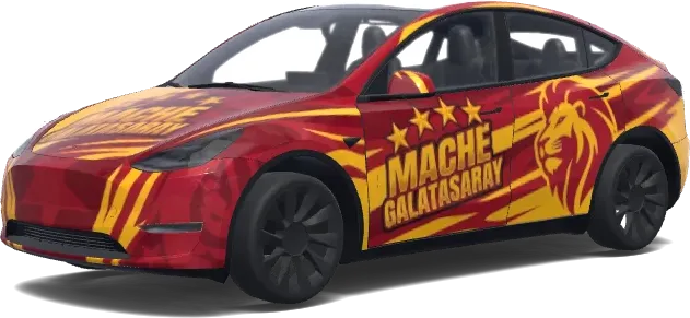 Mache Galatasaray mit 5 sternen. – Tesla Model Y wrap