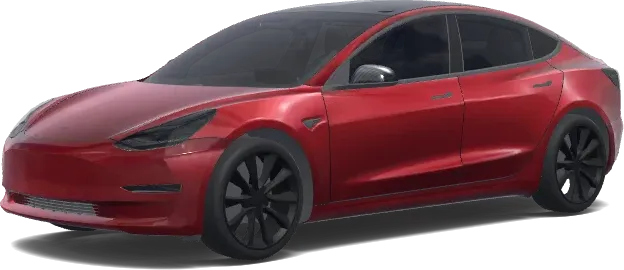 Rot mit Carbon Spiegeln – Tesla Model 3 Wrap