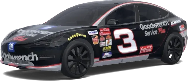 Dale Earnhardt Goodwrench 3. – Tesla Model 3 wrap