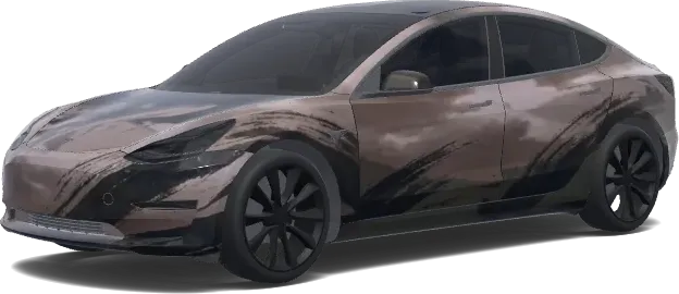 Bronze-Sturm-Folierung – Tesla Model 3 Wrap