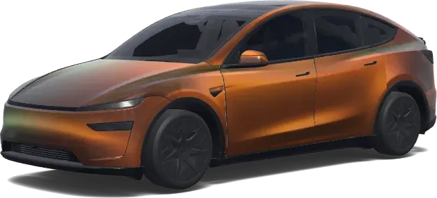 Медный хром с эффектом свечения – оклейка Tesla Model Y L