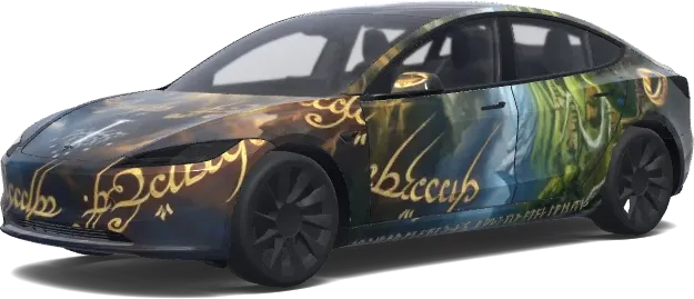 Gandalf el Blanco Señor de los Anillos – wrap para Tesla Model 3