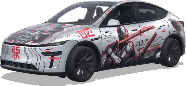 Samouraï du circuit blanc – covering Tesla Model Y