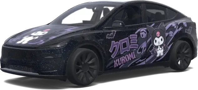 クロミ ブラックグリッター – テスラ Model Y ラッピング