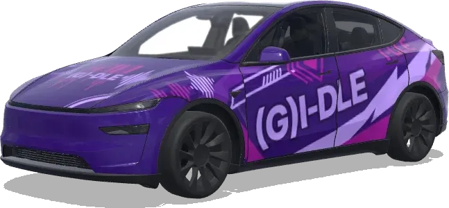 Grupo Kpop I-DLE Morado – wrap para Tesla Model Y