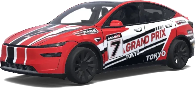 Shu Todoroki (Cars 2) (Shu Todoroki From Cara 2 design grand próx racer.) – Tesla Model Y Wrap