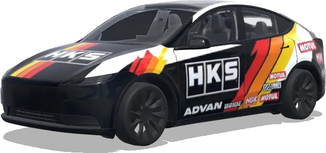 HKS livery. – Tesla Model Y wrap