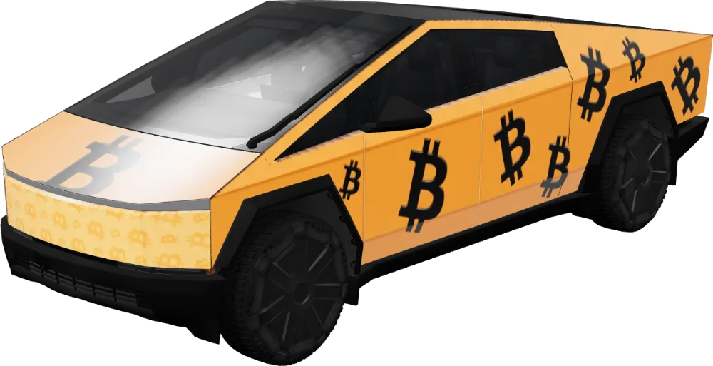 비트코인 블레이즈 (Bitcoin Blaze) – 테슬라 Cybertruck 랩핑