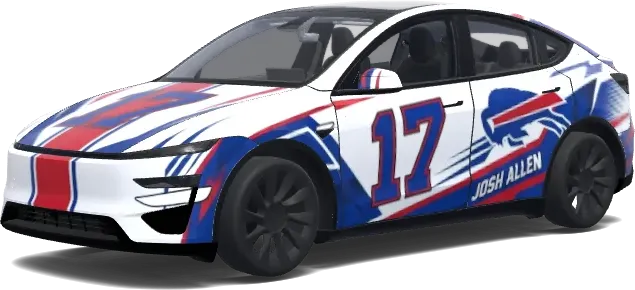 Buffalo Bills Josh Allen 17 – wrap para Tesla Model Y