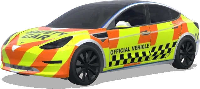 Sicherheitsfahrzeug (safety car.) – Tesla Model 3 Wrap
