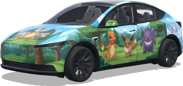 Pokémon Gen 1 Mural – Tesla Model Y Wrap