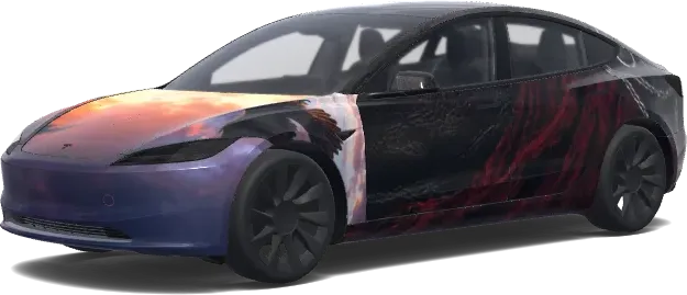 Dämmerungs-Glühen Tesla-Folierung – Tesla Model 3 Wrap