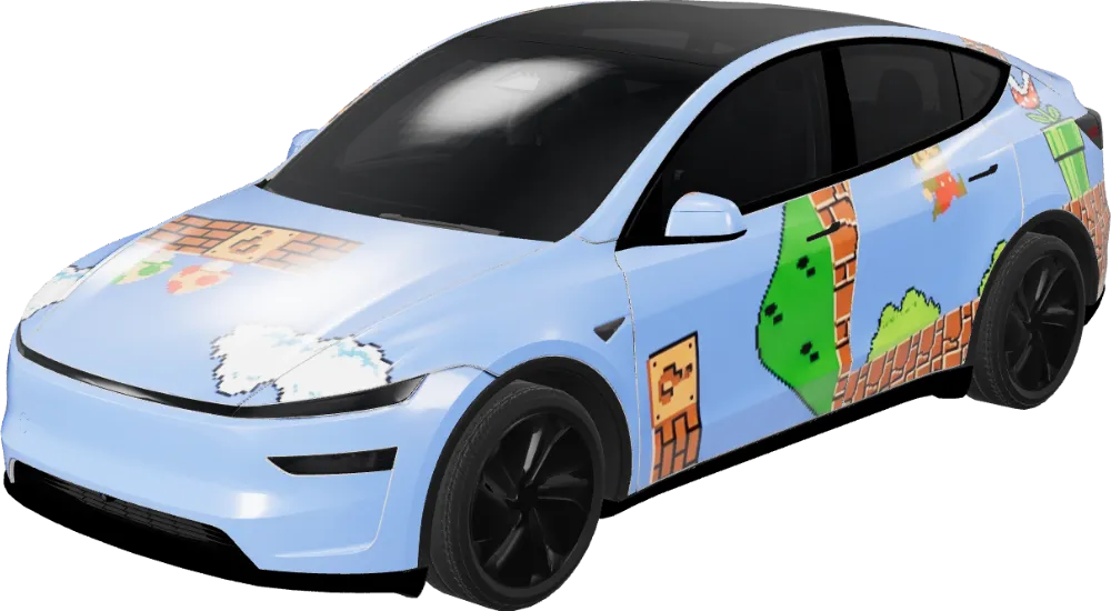 마리오 코인 모델 Y 주니퍼 프리미엄 (Mario Coin - Model Y Juniper Premium) – 테슬라 Model Y 랩핑