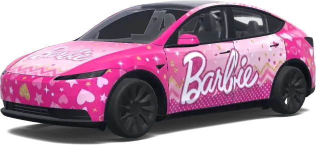 barbie. – Tesla Model Y wrap