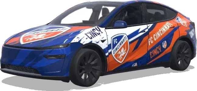 Cincinnati FC MLS (Cincinnati FC MLS logo and colors.) – wrap para Tesla Model Y