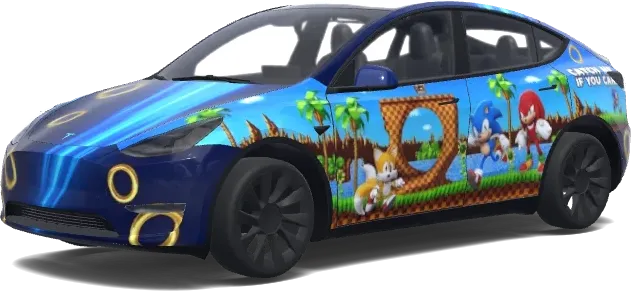 Sonic the Hedgehog (Sonic the hedgehog movie.) – Tesla Model Y Wrap