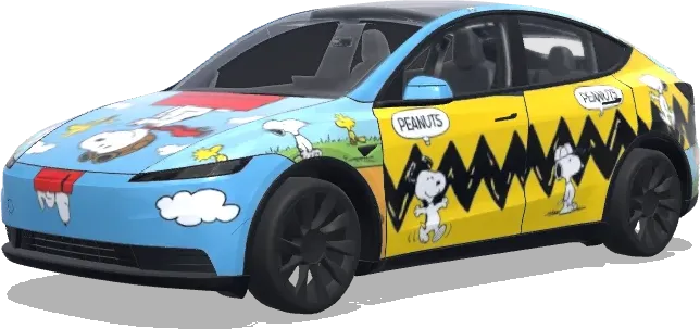 Snoopy. – Tesla Model Y wrap