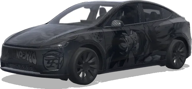 Черный Dragon Ball Z (Dragon ball z theme. Colors: black.) – оклейка Tesla Model Y