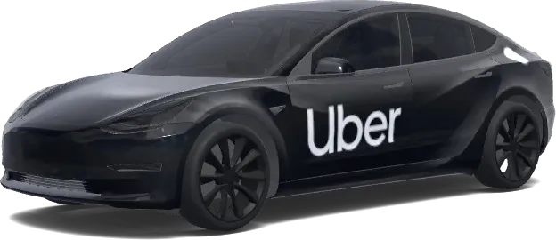 Schwarze Tesla-Folierung für Uber – Tesla Model 3 Wrap