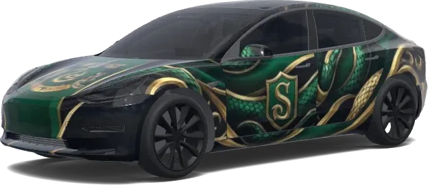 Harry Potter Slytherin – Tesla Model 3 Wrap