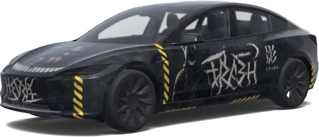 3D Model Wrap – Tesla Model 3 wrap