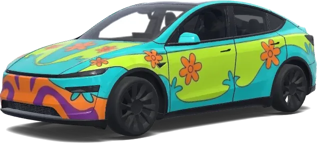 バンパー グリーン変更 – テスラ Model Y ラッピング