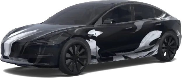 공격적 범고래 블랙 – 테슬라 Model 3 랩핑