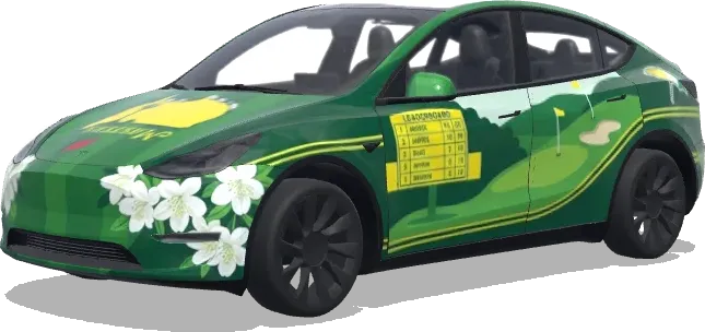 Masters Golf Turnier (Masters golf tournament.) – Tesla Model Y Wrap