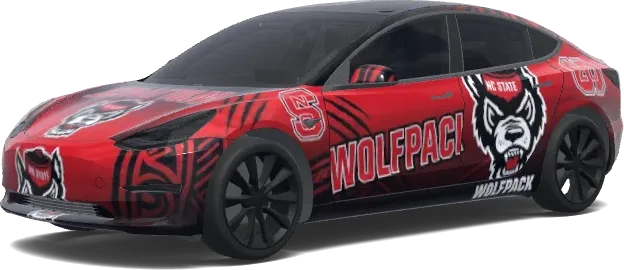 北卡州立狼群(NC State Wolfpack.) – 特斯拉 Model 3 塗裝