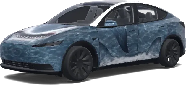Hai-Maulkorb Design – Tesla Model Y Wrap