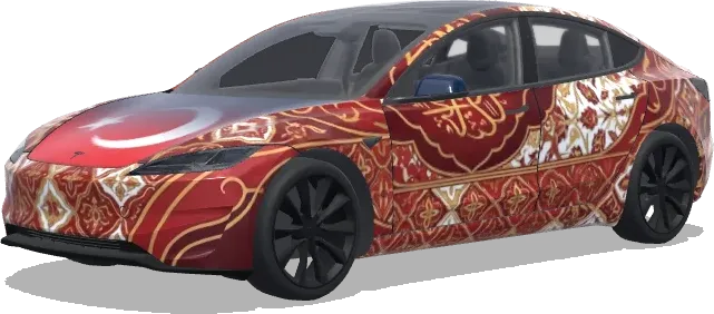 Turkish Crescent Wrap – Tesla Model 3 wrap