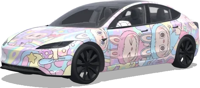 Labubu (Labubu.) – Tesla Model 3 Wrap