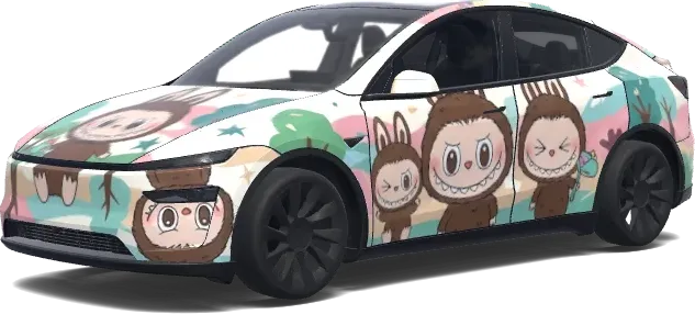 拉布布(Labubu.) – 特斯拉 Model Y 塗裝