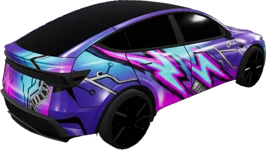 痛車 ネオ東京レーシング - Model Y Juniper Performance – テスラ Model Y ラッピング