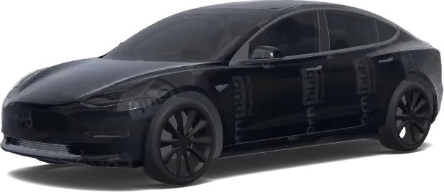 pornhub premium. Colors: black. – Tesla Model 3 wrap