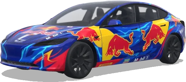 Red Bull Style (fi redbull style.) – Tesla Model 3 Wrap