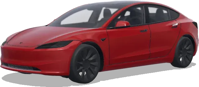 Tiefrot (red rgb 143 0 0 corlor. Colors: red.) – Tesla Model 3 Wrap