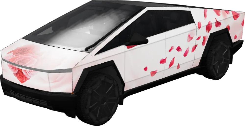 로즈 페탈 로맨스 (Rose Petal Romance) – 테슬라 Cybertruck 랩핑