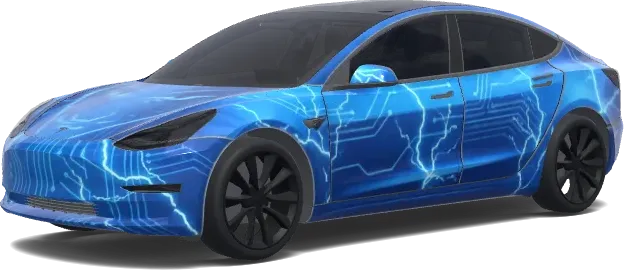 Blu Lucido – Tesla Model 3 wrap