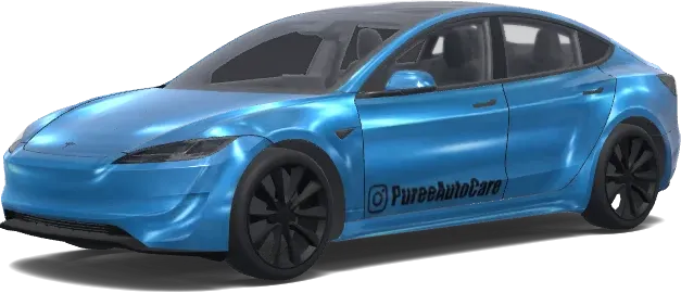Bleu givré brillant – covering Tesla Model 3