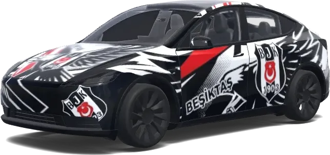 Karakartal beşiktaş logolu bir dizayn istiyorum. – Tesla Model Y wrap