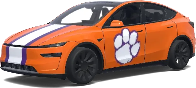 Clemson Tigers Helm (Clemson Tigers Helmet) – Tesla Model Y Wrap