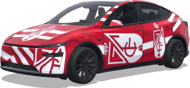 Granada CF Rot Weiß (Granada CF. Colors: red, white.) – Tesla Model Y Wrap