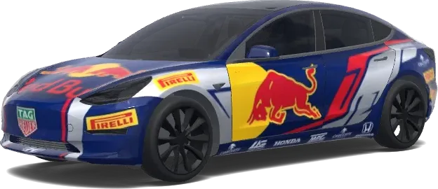 红牛F1赛车 – 特斯拉 Model 3 涂装