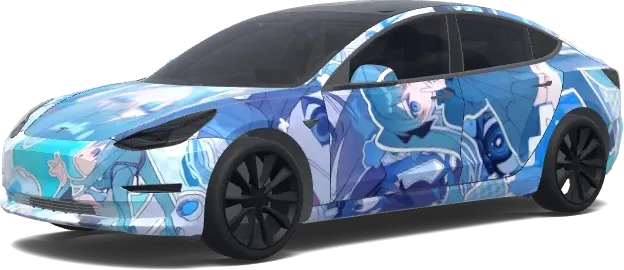 Full Face Door and Hood (车门以及引擎盖需要有完整的脸) – Tesla Model 3 wrap