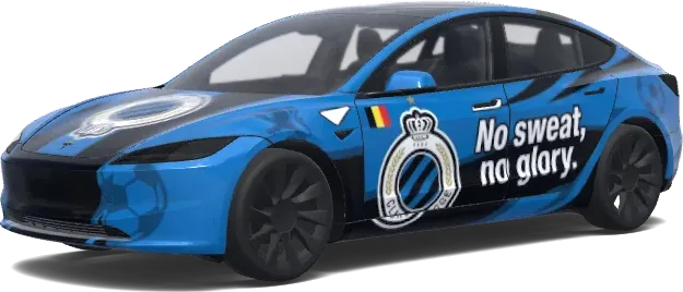 Club Brugge No Sweat – Tesla Model 3 wrap
