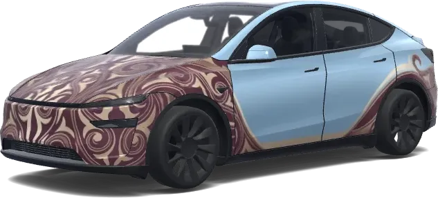 프리미엄 샴페인 골드 랩 – 테슬라 Model Y 랩핑