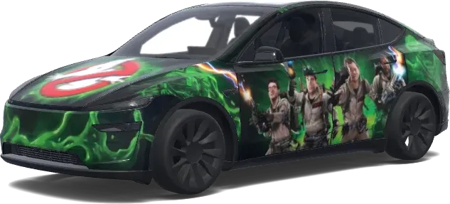 Ghostbusters Slimer Tesla Folierung – Tesla Model Y Wrap