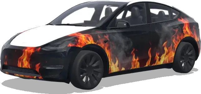 Koch mit Messer – Tesla Model Y Wrap